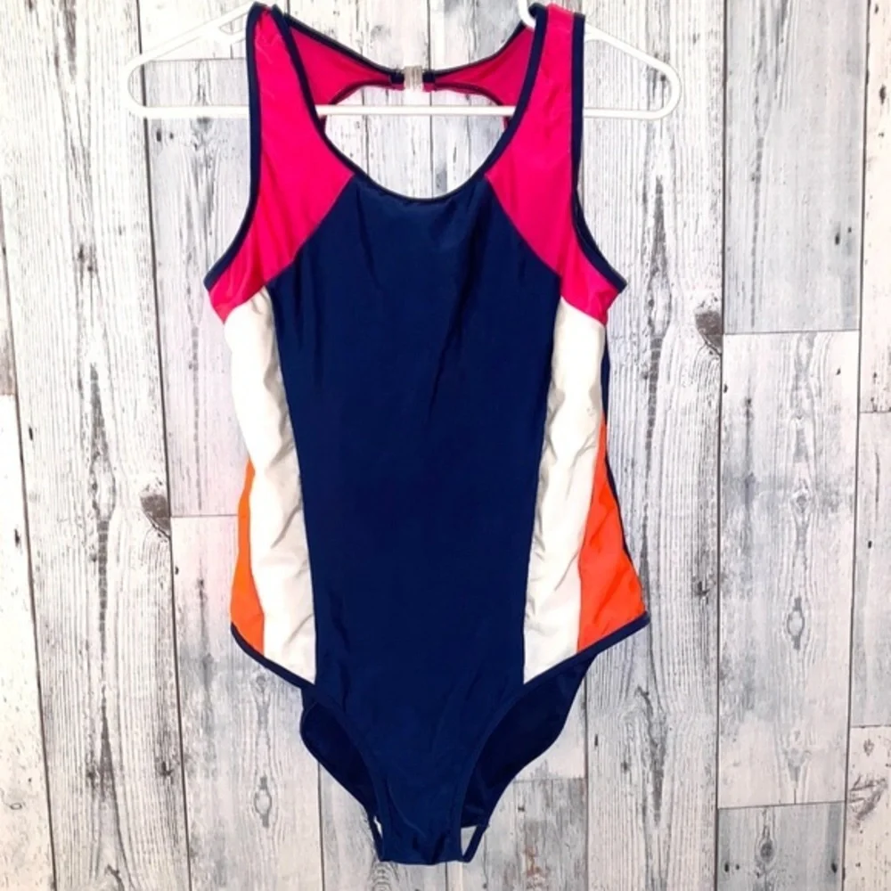 Joe boxer color block 16 1/2 swimsuit one piece